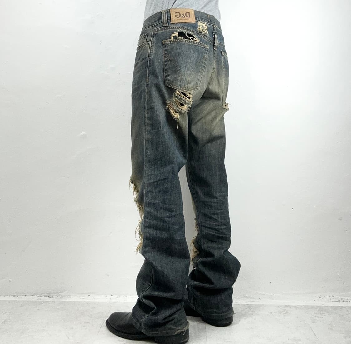 D&G 2000s Distressed Bootcut Denim Jeans 상품이미지2