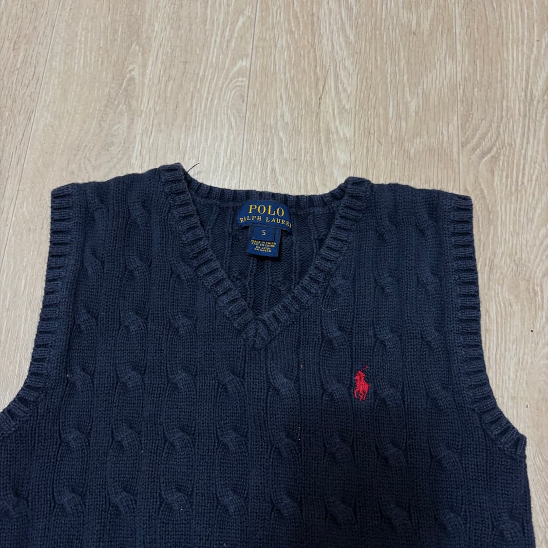 폴로 랄프로렌 키즈 꽈배기 니트조끼 5세  상품이미지2