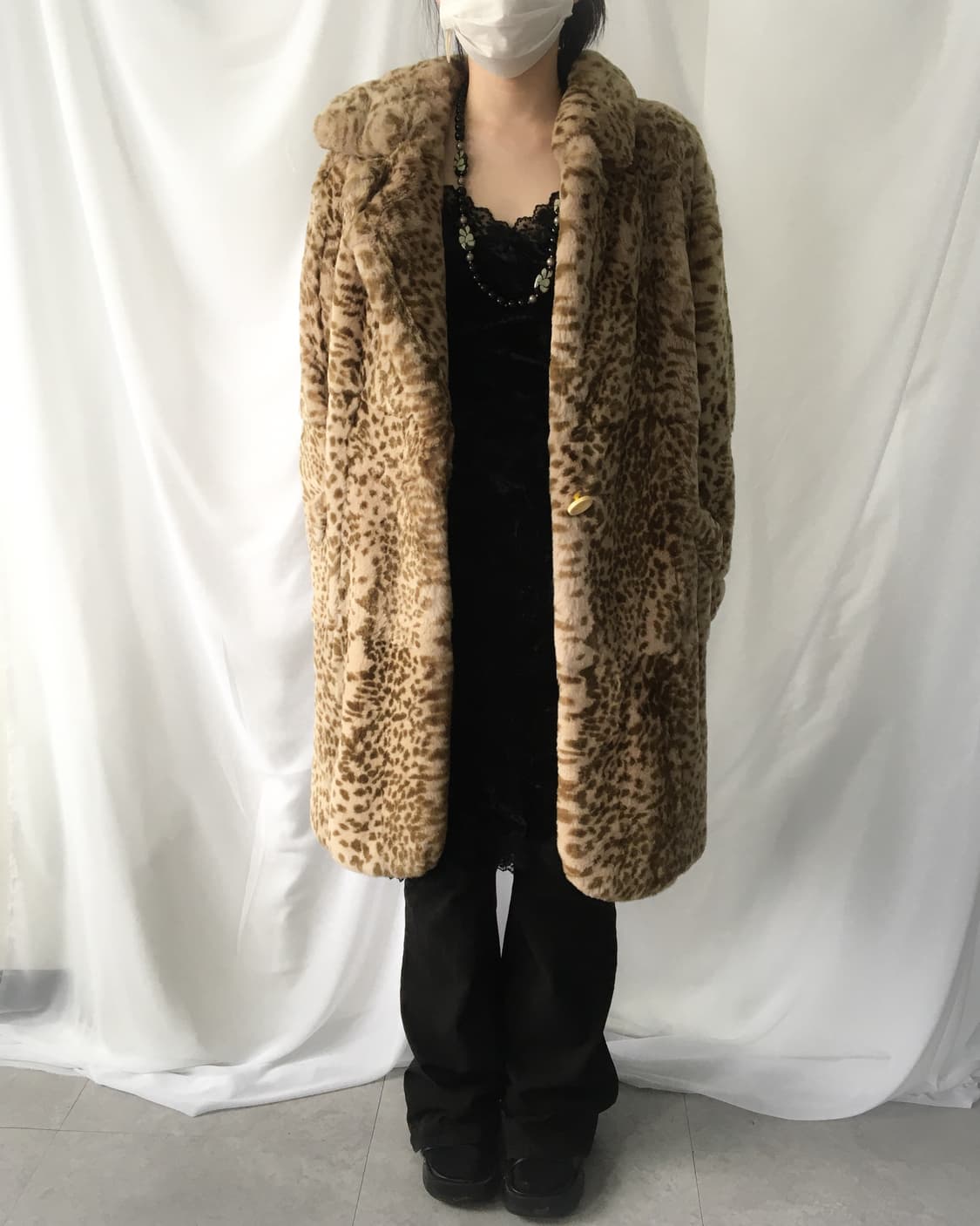 Fake fur leopard pattern jacket 상품이미지5
