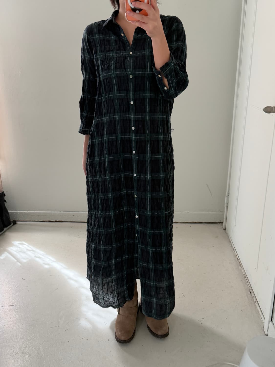 저널스탠다드 링클 맥시 롱 셔츠 원피스 상품이미지1