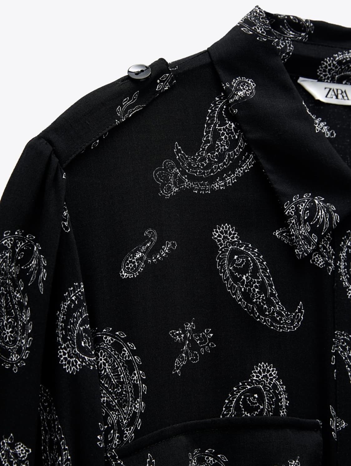 ZARA 블랙 프린트 롱원피스_S사이즈(새 제품) 상품이미지6