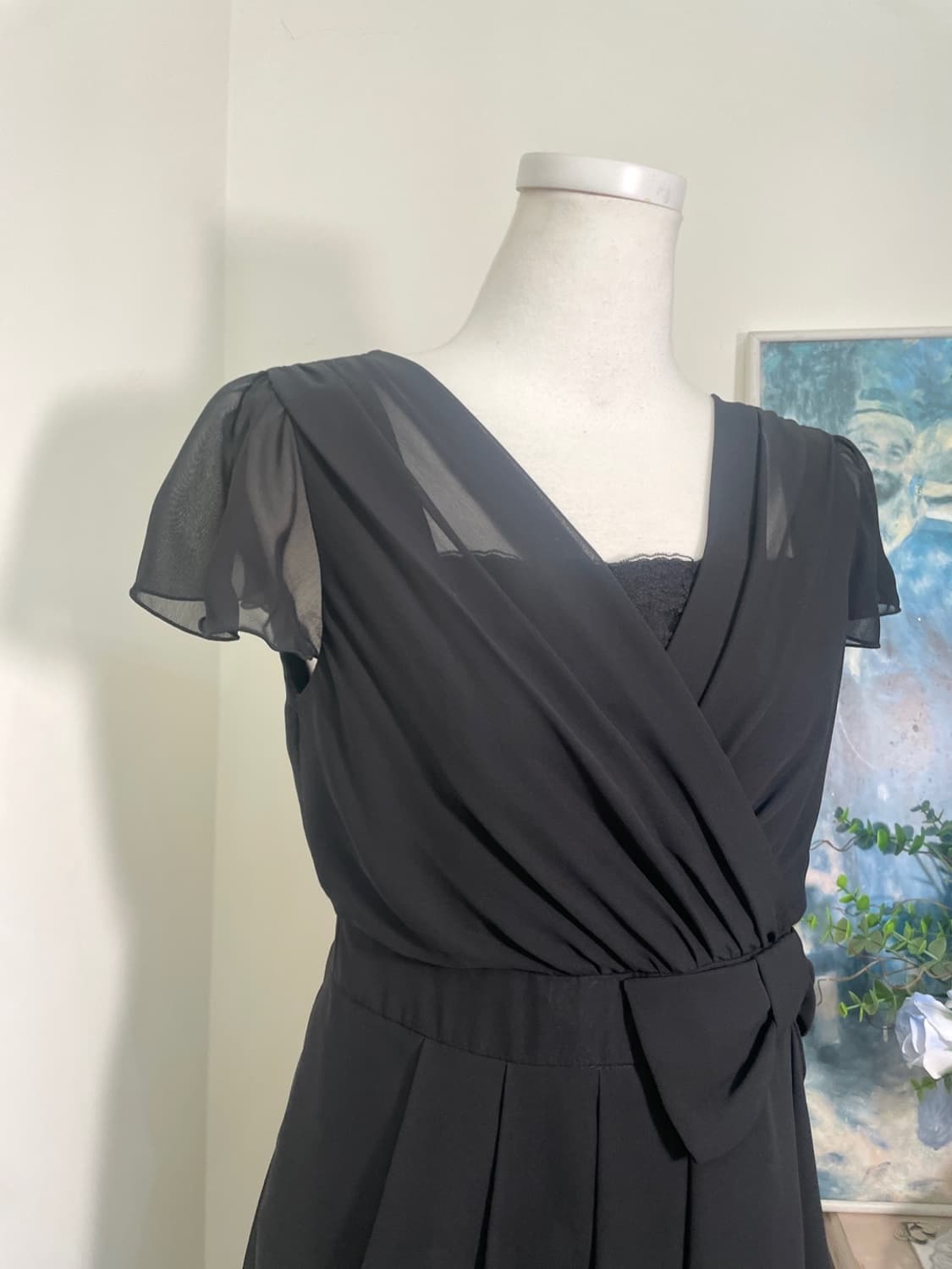 black draping waist bow beautiful opc 상품이미지6
