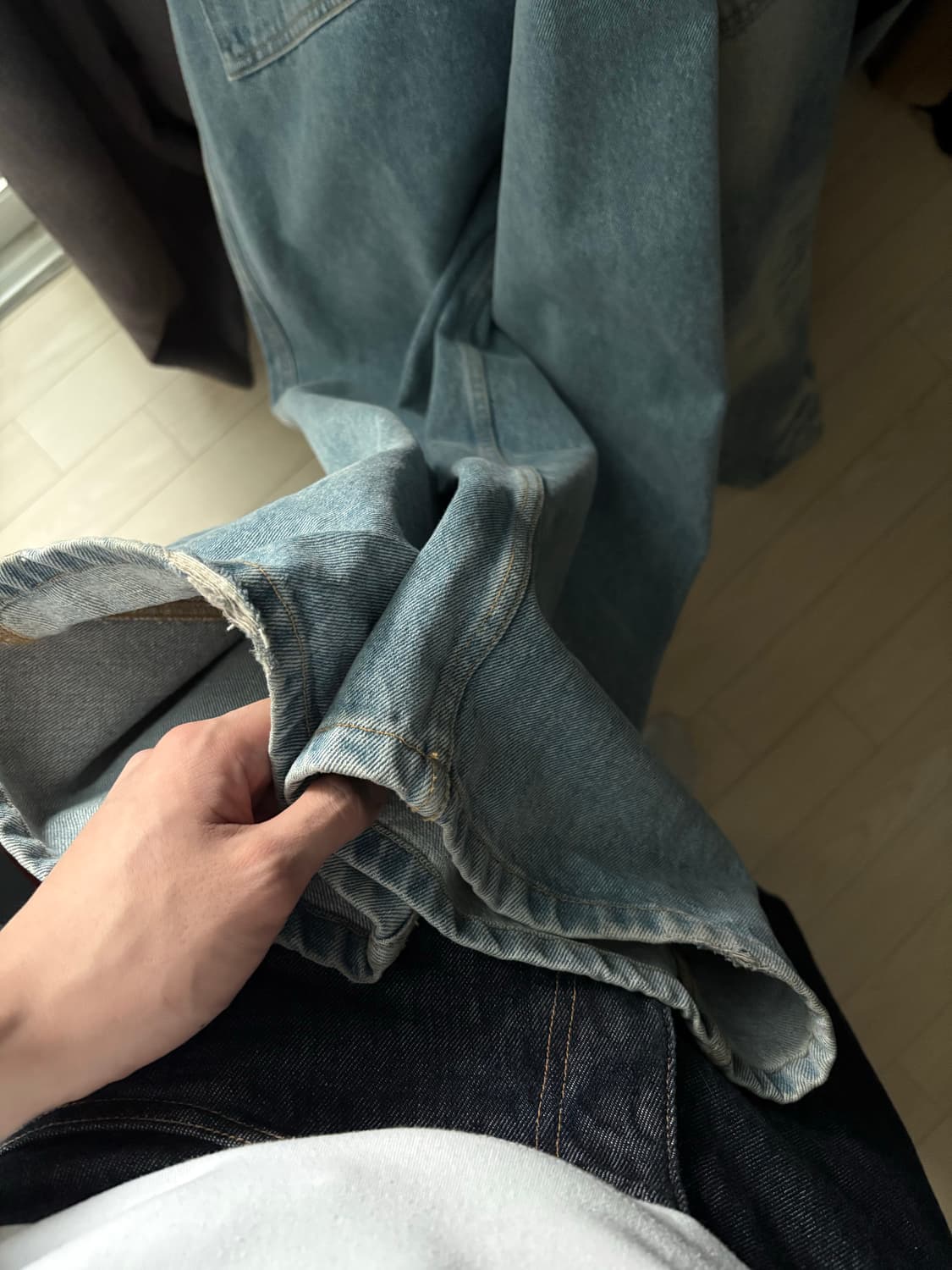 [33] 에크하우스라타 와이드 레그 데님 상품이미지3