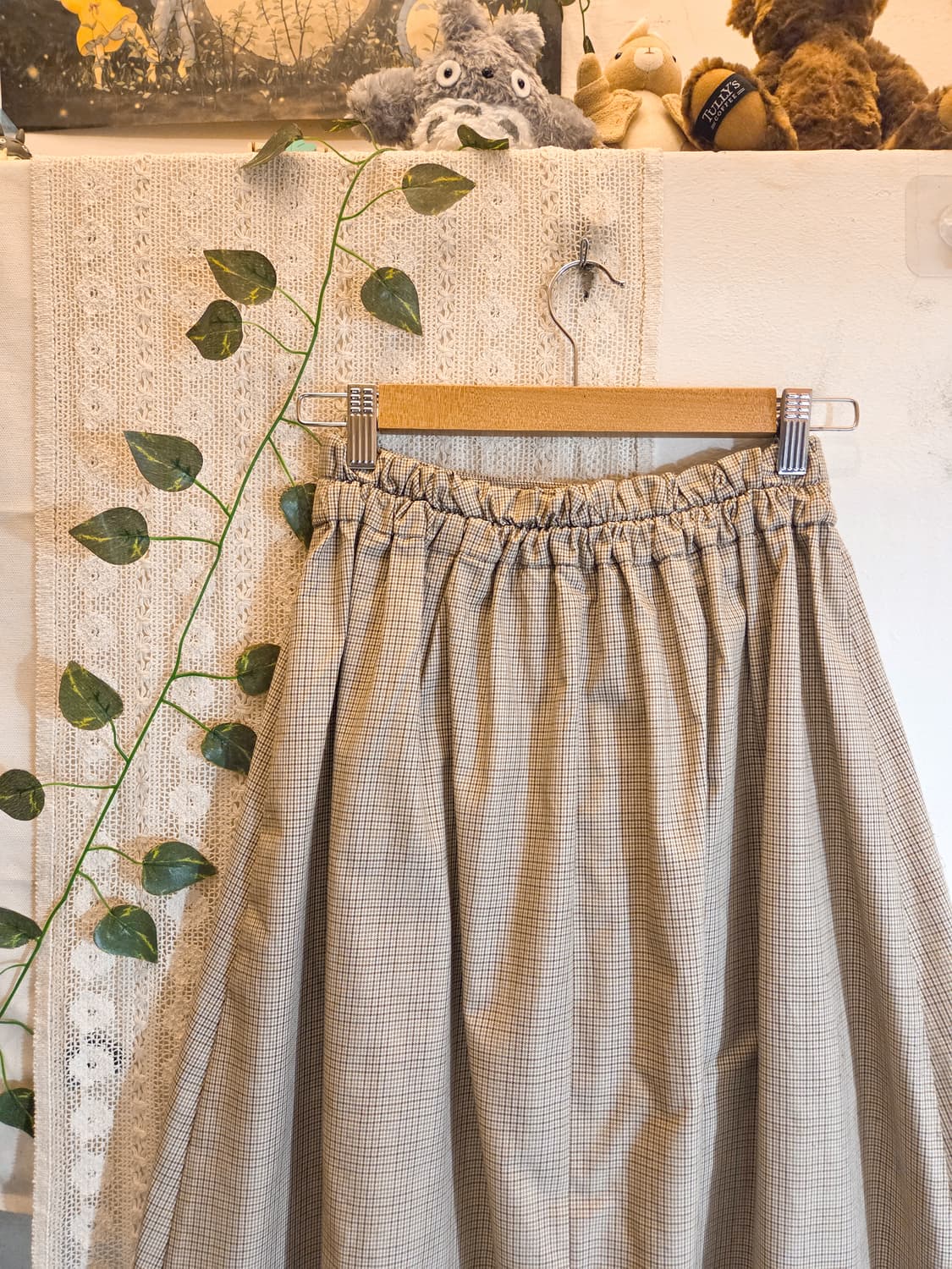 체크 롱스커트 상품이미지5