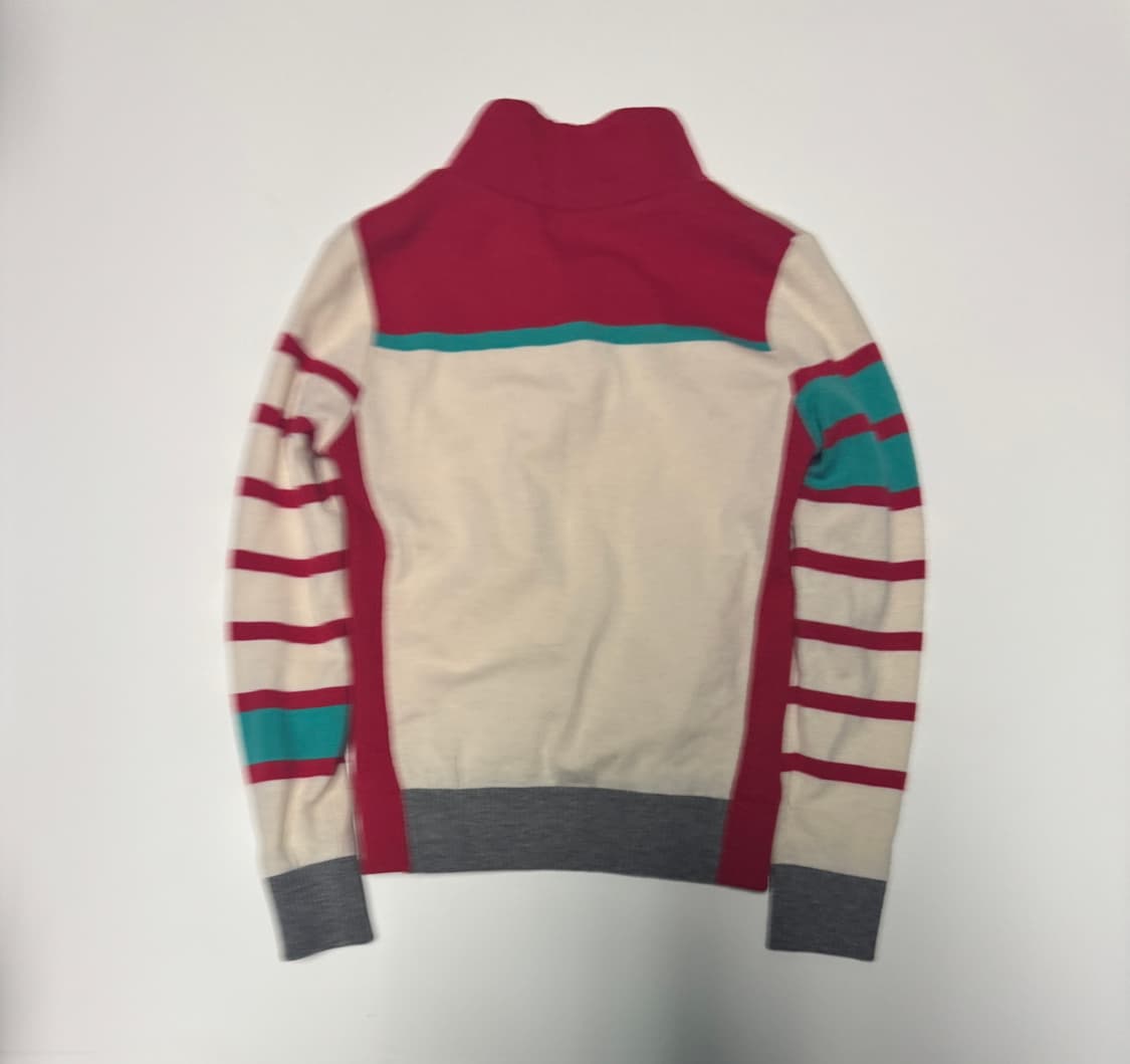 여성 JDX 골프 하프 집업 스트라이프 방풍 니트 s 상품이미지2