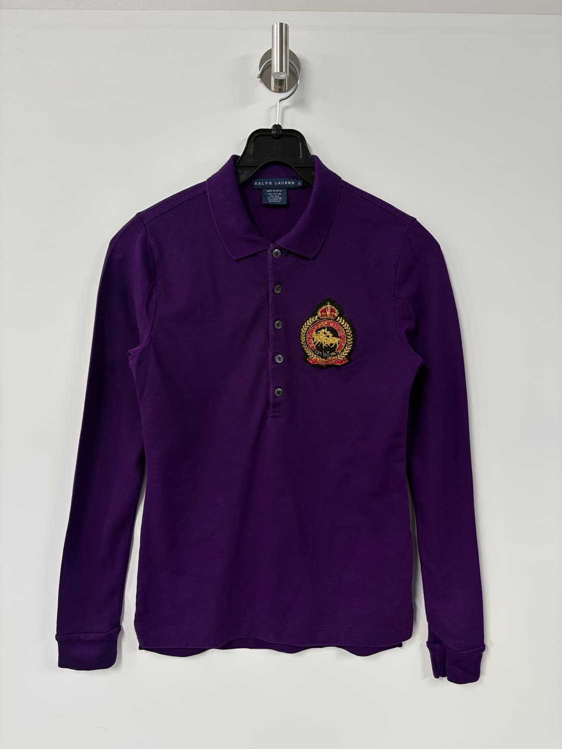 폴로 랄프로렌 퍼플 카라 긴팔 티셔츠 상품이미지2