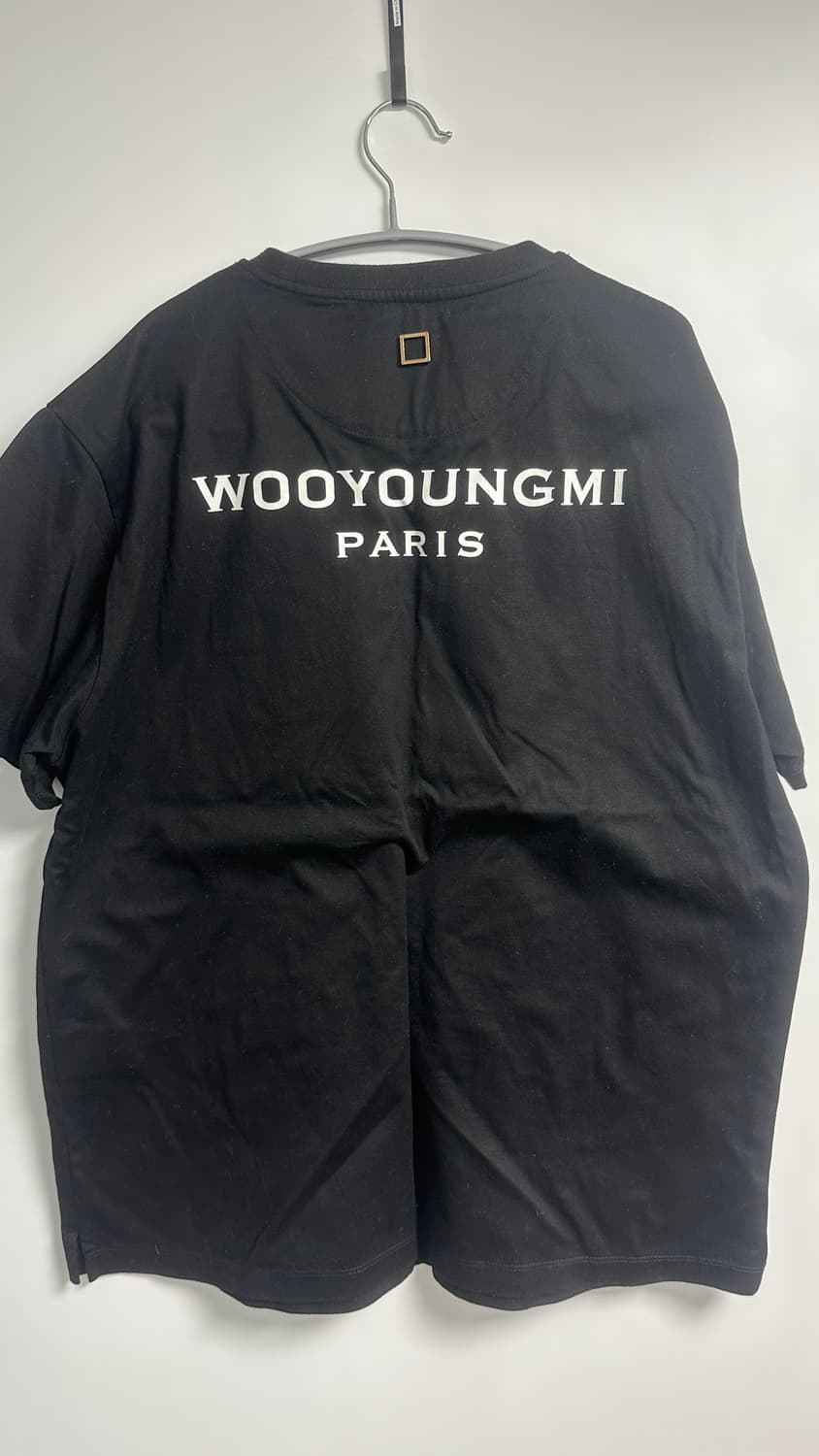 [46]우영미 백로고 반팔 티 블랙 상품이미지2