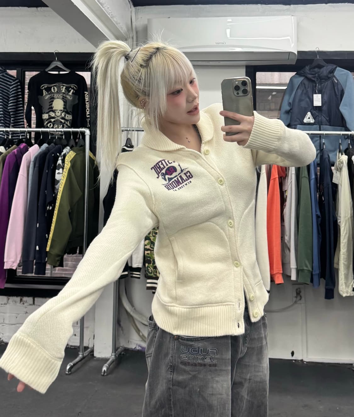 히스테릭 글래머 히스걸 니트 가디건 상품이미지4