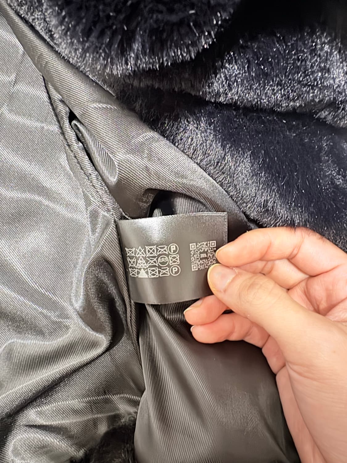 자라 퍼코트 퍼 자켓  블랙 M 상품이미지6