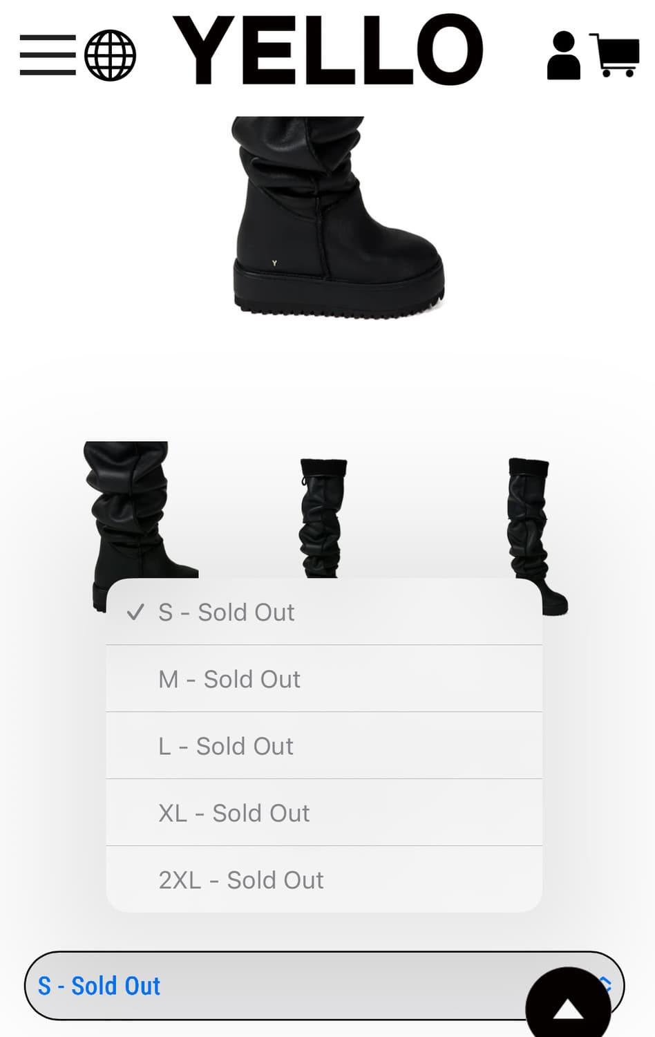 YELLO 블랙 어그 부츠 상품이미지8
