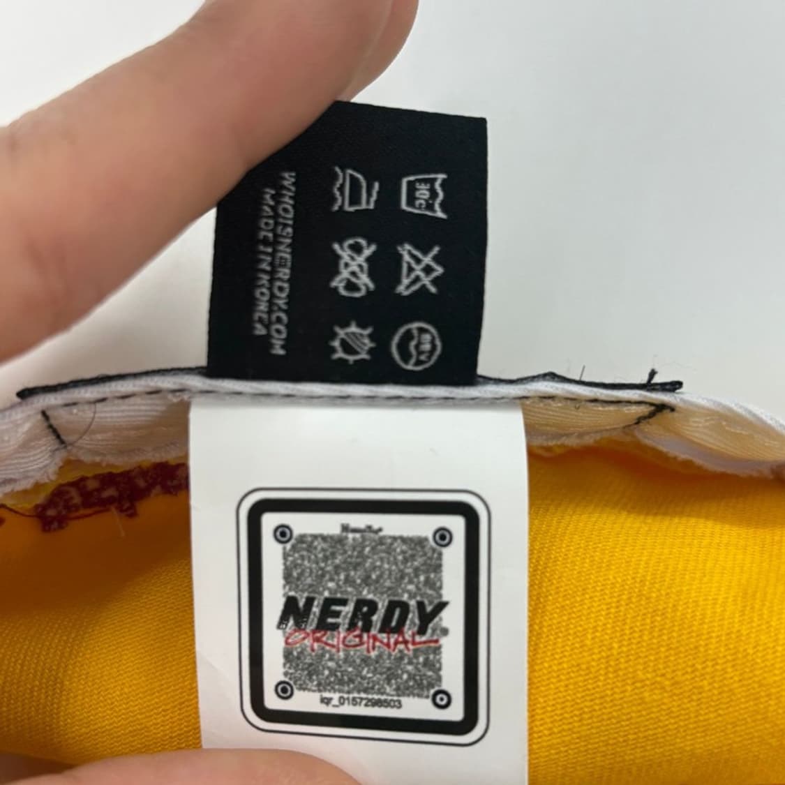 NERDY 자수 로고 볼캡 옐로우 상품이미지9