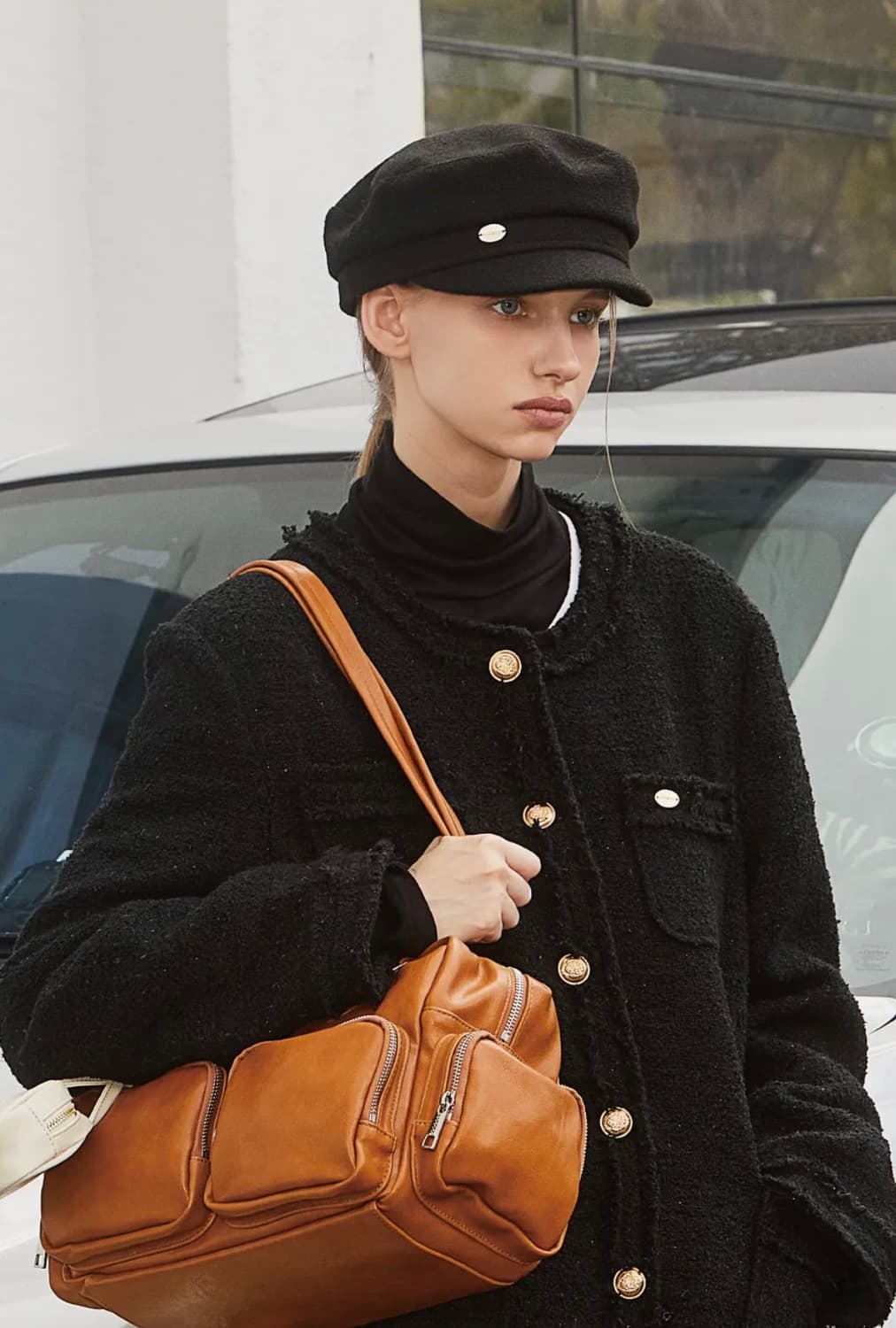 아노에틱 ANC NEWSBOY CAP_BLACK 상품이미지1