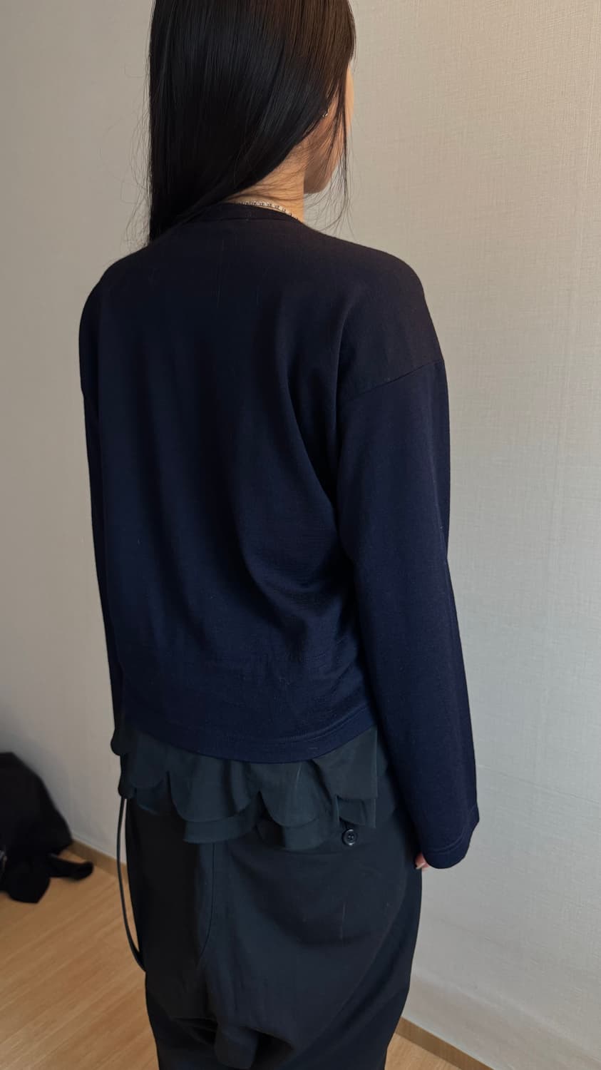 꼼데가르송 네이비 프릴 니트 xs 상품이미지2