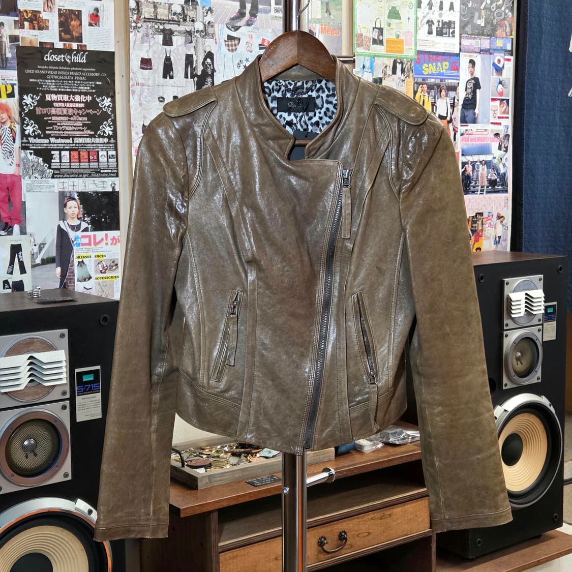 빈티지 카멜 브라운 리얼레더 양가죽 자켓 상품이미지1