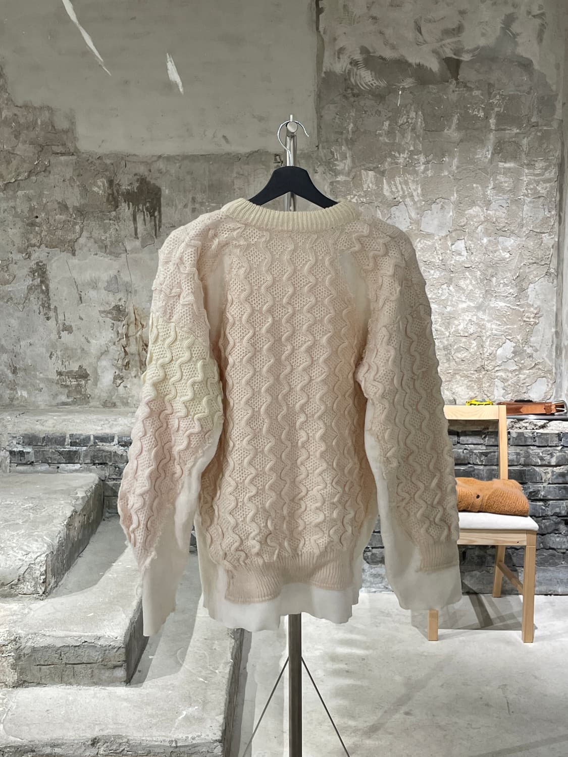 네펜데스 니들스 아이보리 리메이크 케이블 스웨터 상품이미지6
