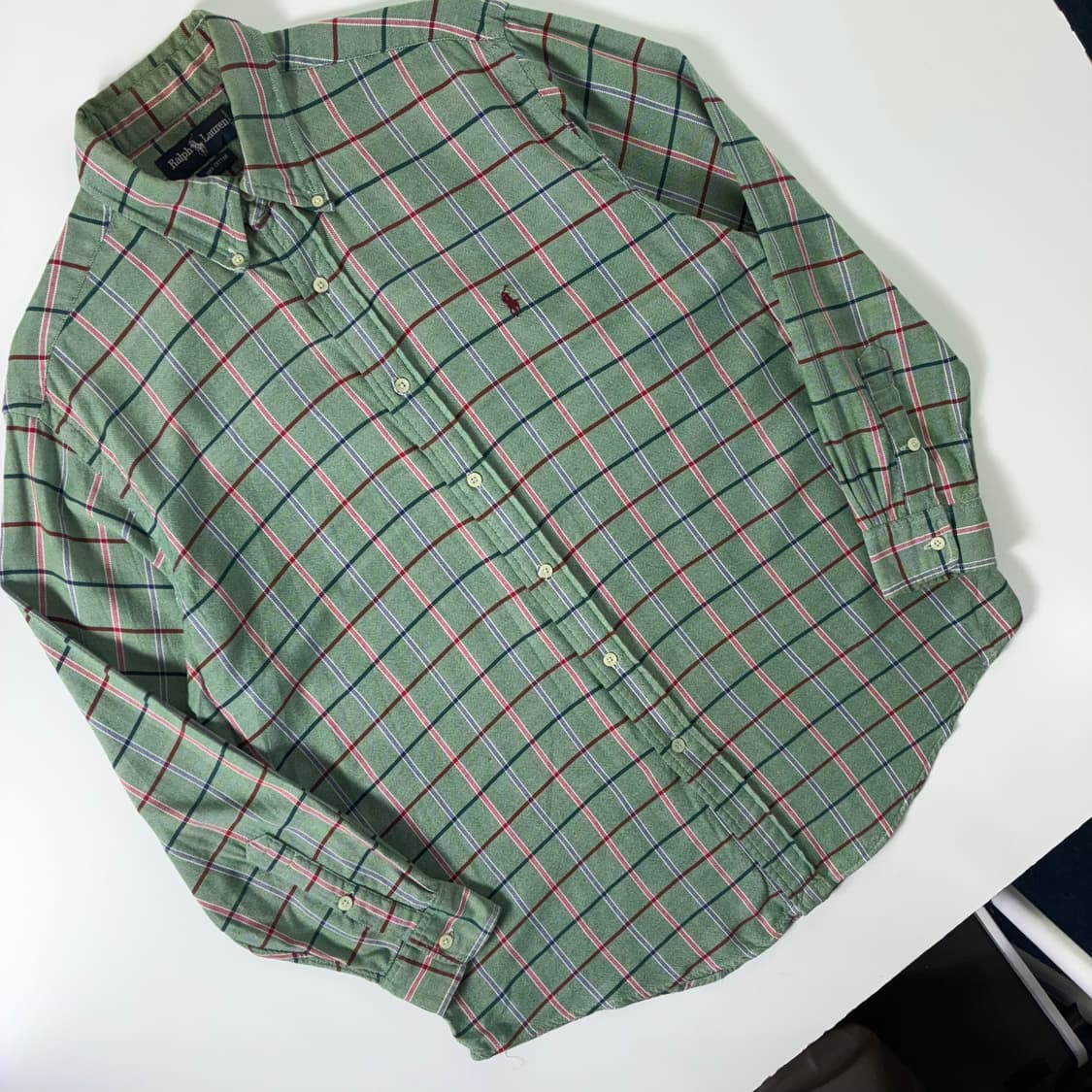 Polo 폴로 랄프로렌 90‘s 그런지 타탄 코튼 패턴 셔츠 상품이미지2