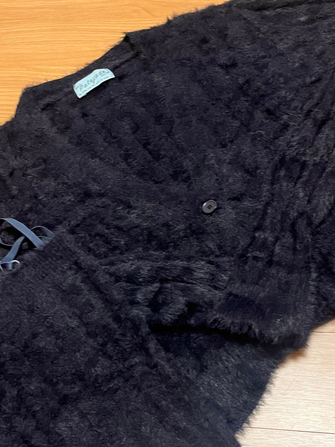페일제이드 퍼지 니트 가디건 세트 네이비 상품이미지2