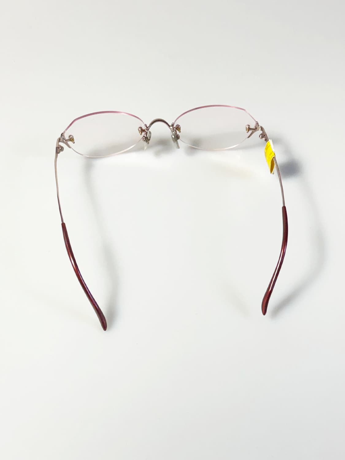 JUNKO SHIMADA 티타늄 무테 오벌 빈티지 틴트 안경 상품이미지5