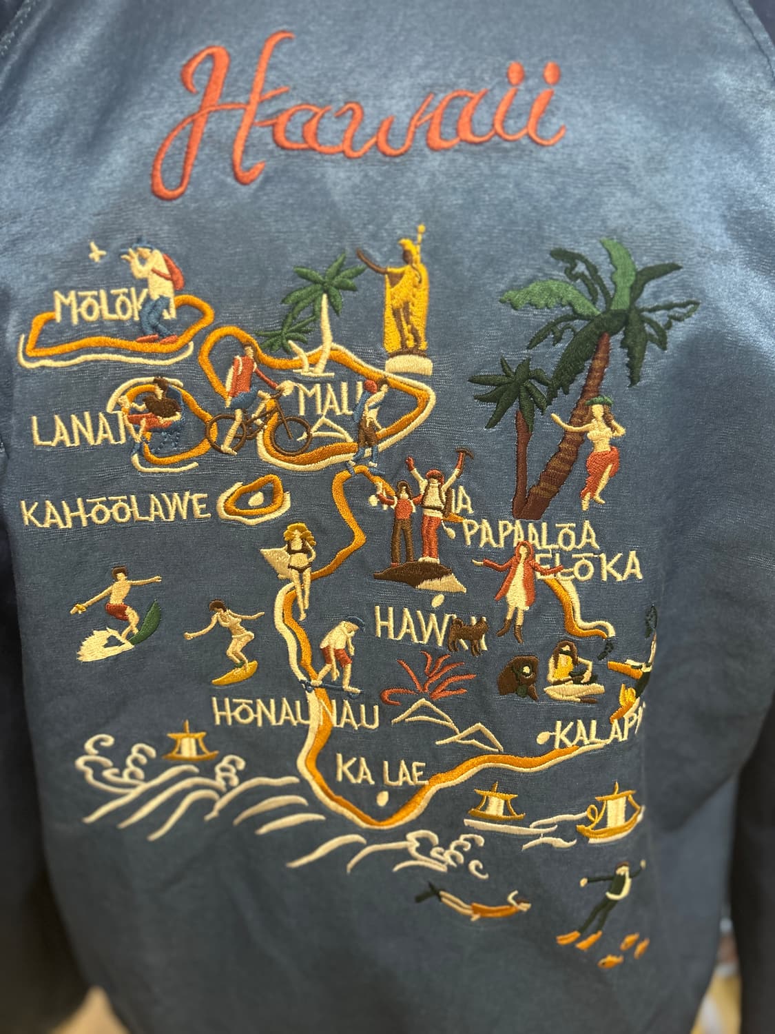 REMI RELIEF 레미릴리프 빔즈별주 리버시블 하와이 스카잔 자수 L 상품이미지4