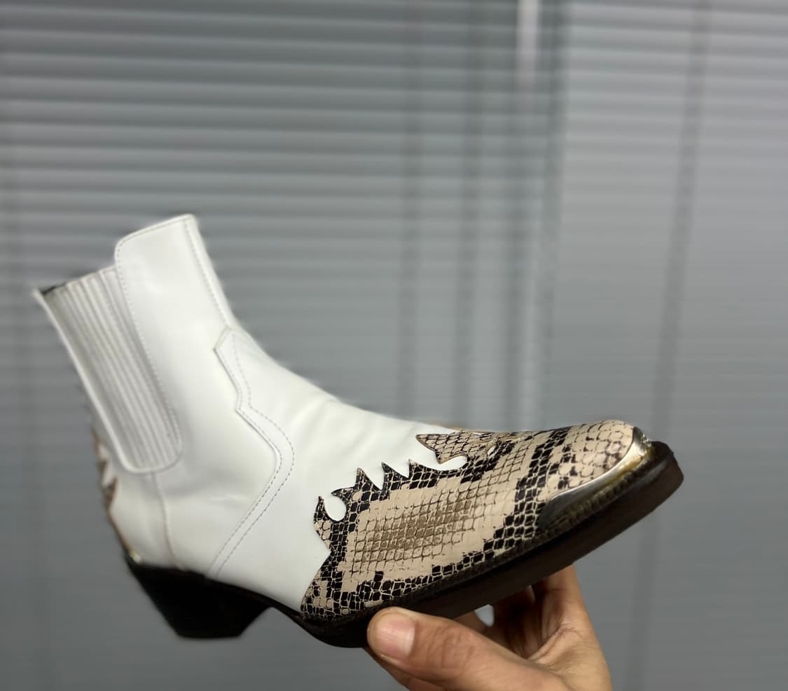 화이트 뱀피 웨스턴부츠 245 상품이미지8