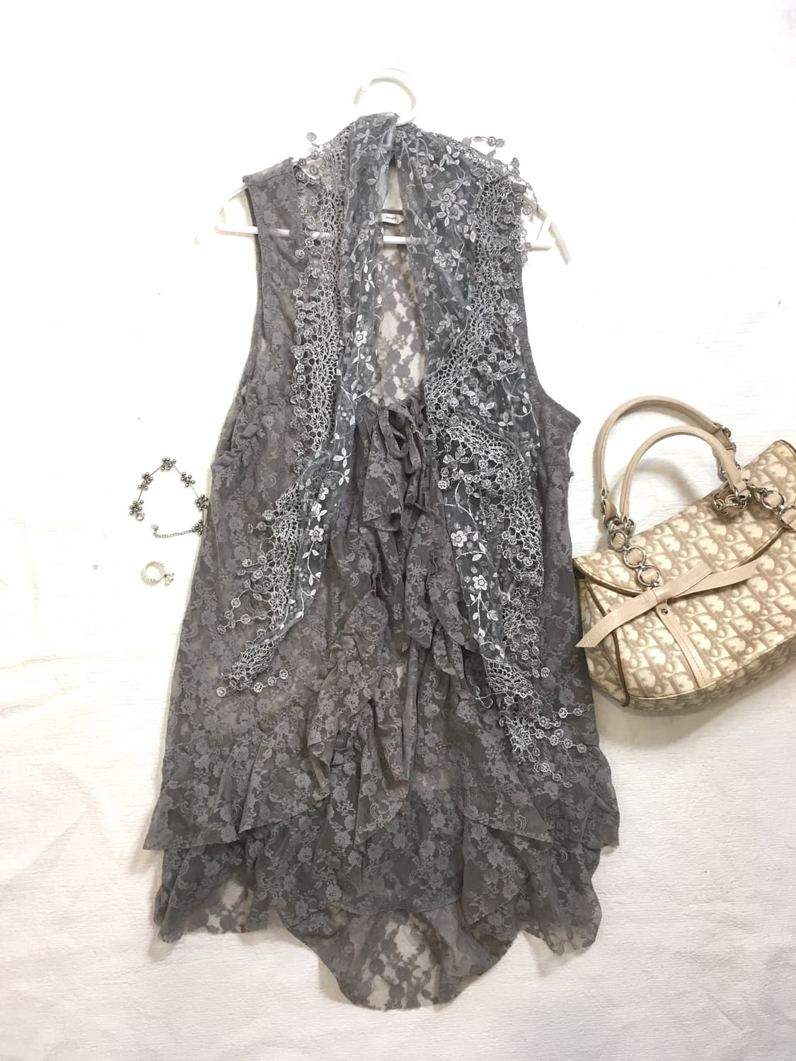 Set) jpn vintage soragrey frill cd+muffl 상품이미지7
