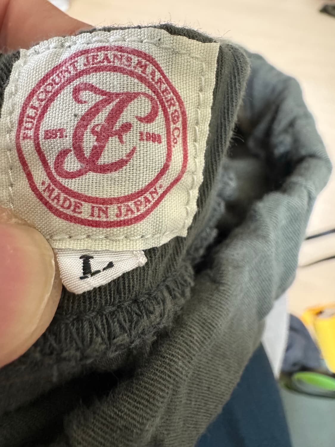 풀카운트 Linen Cotton Canvas Easy 팬츠 L 상품이미지4