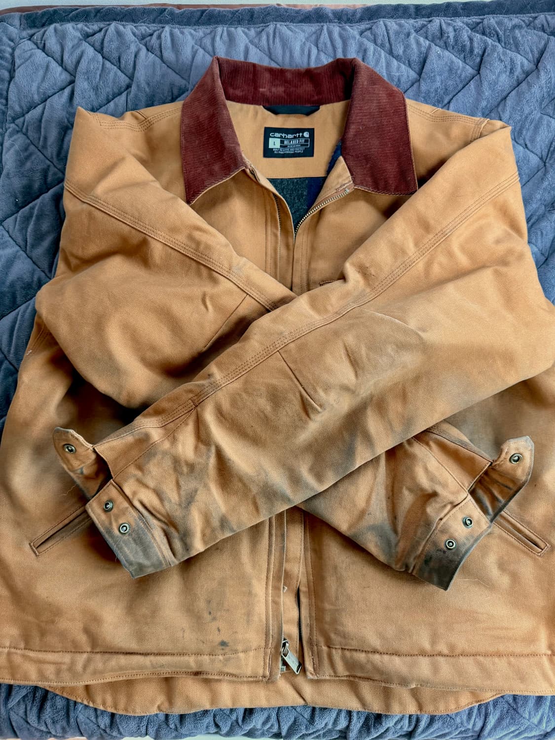 정품 칼하트US 디트로이트 자켓 된장맛(L)OJ3828 상품이미지7