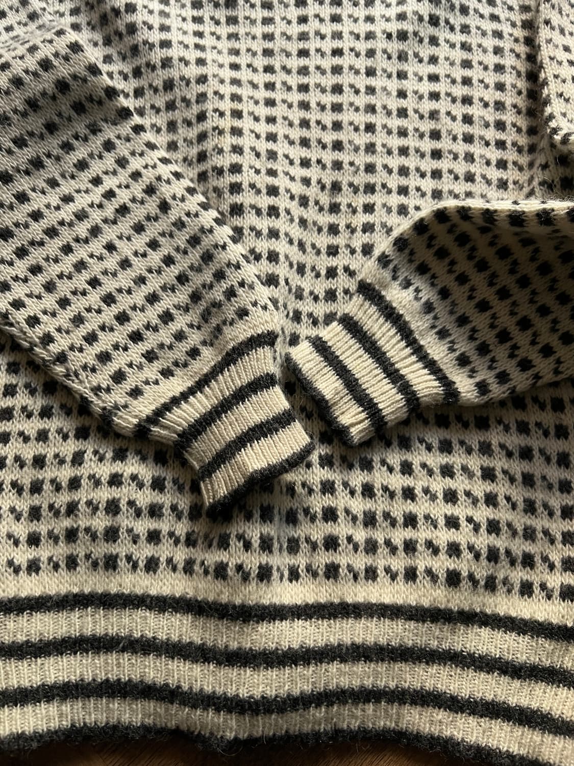 [M]90's 노르웨이제 버드아이 울 스웨터 상품이미지5