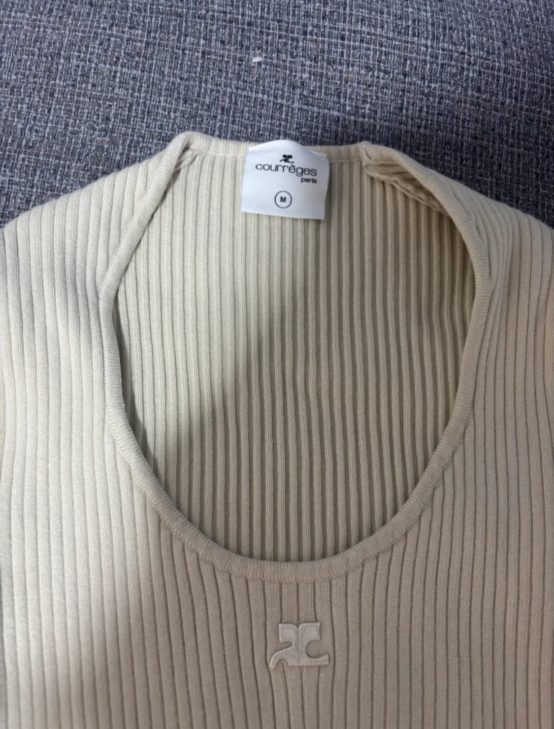 꾸레쥬 립 니트 드레스 상품이미지6