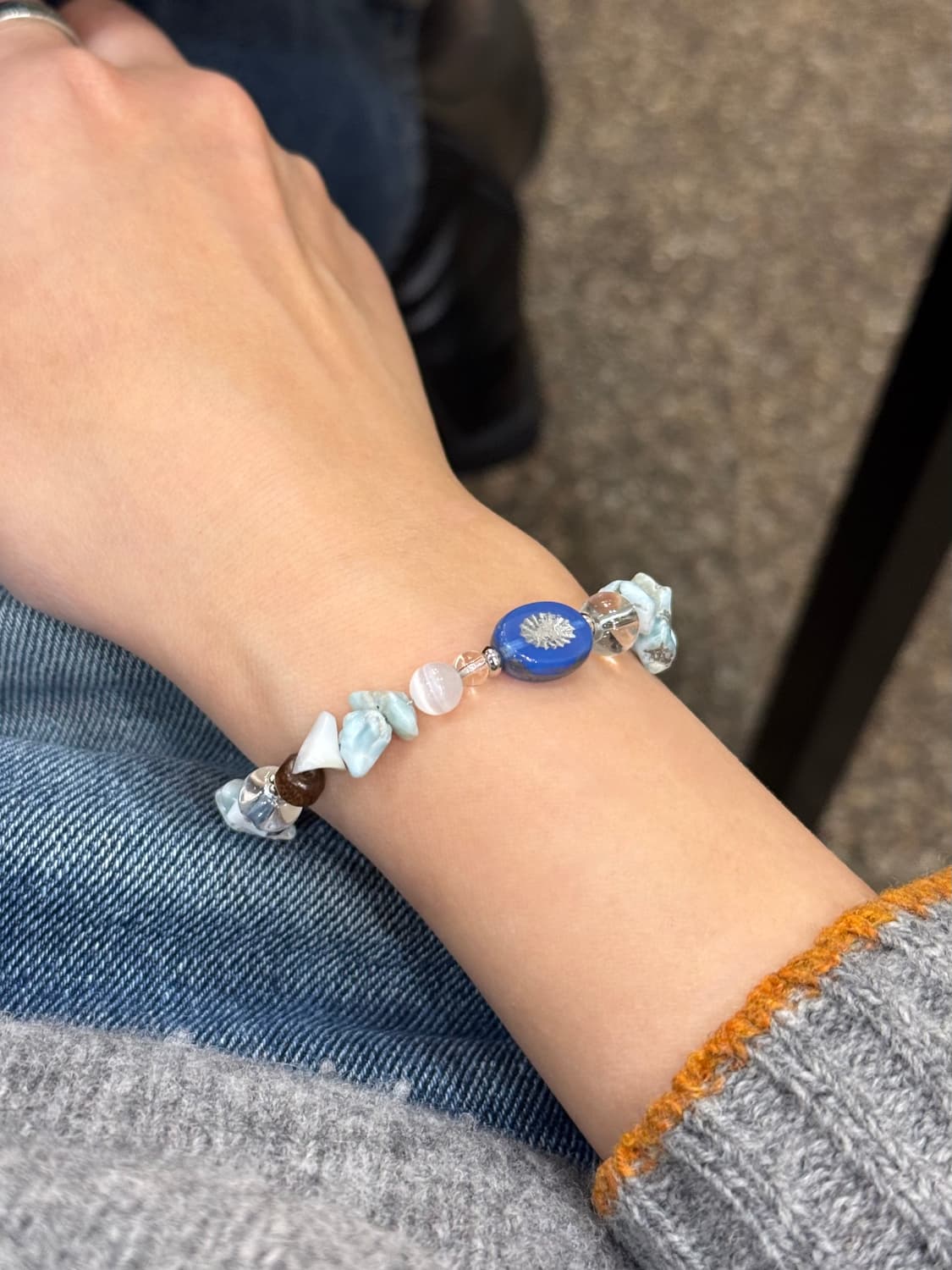 블루 라리마 마레 원석 팔찌 상품이미지6