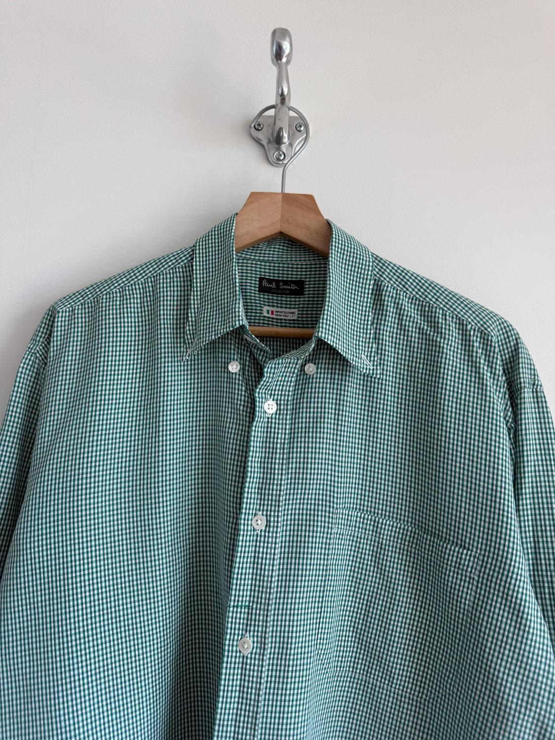 폴스미스(Paul smith) 깅엄체크 셔츠(단추라인 부분 원단 손상) 상품이미지2