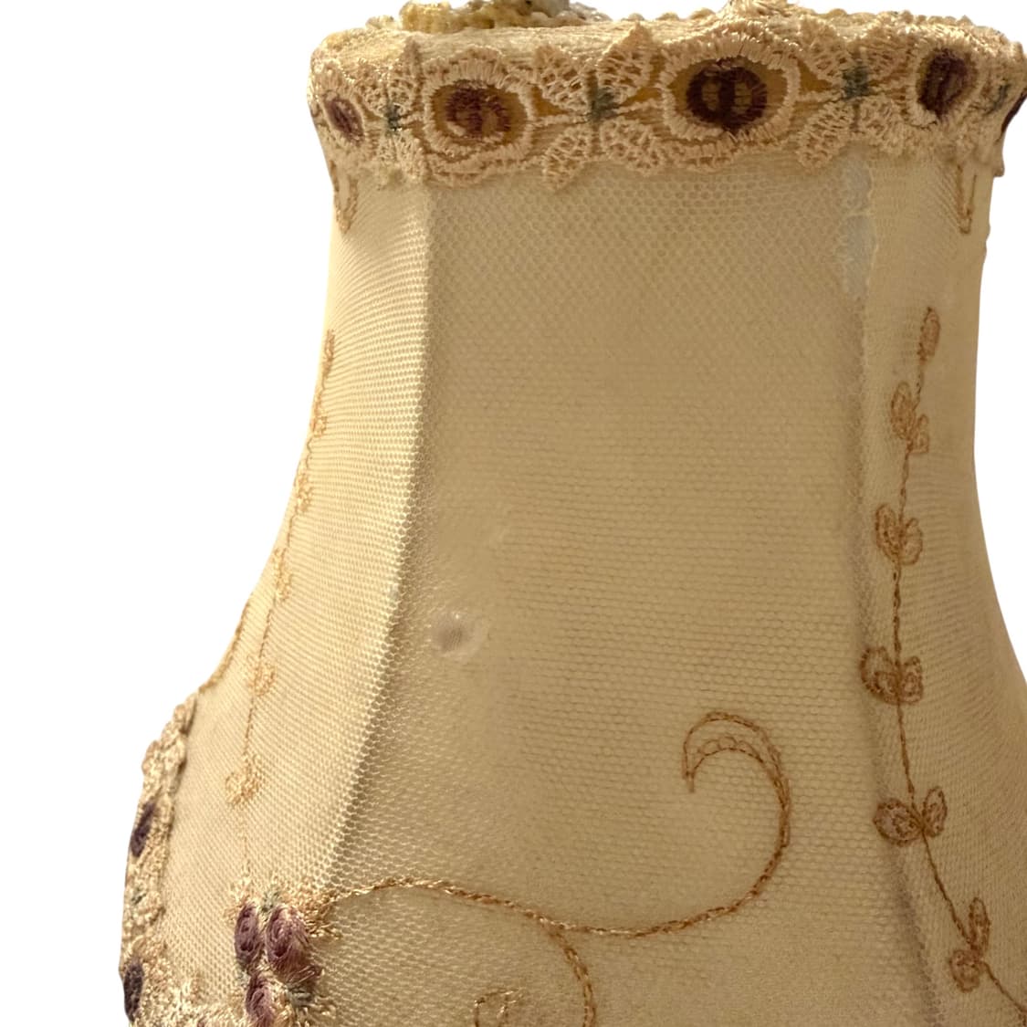 80s 코티지코어 플로럴 패브릭 테이블 램프 상품이미지6