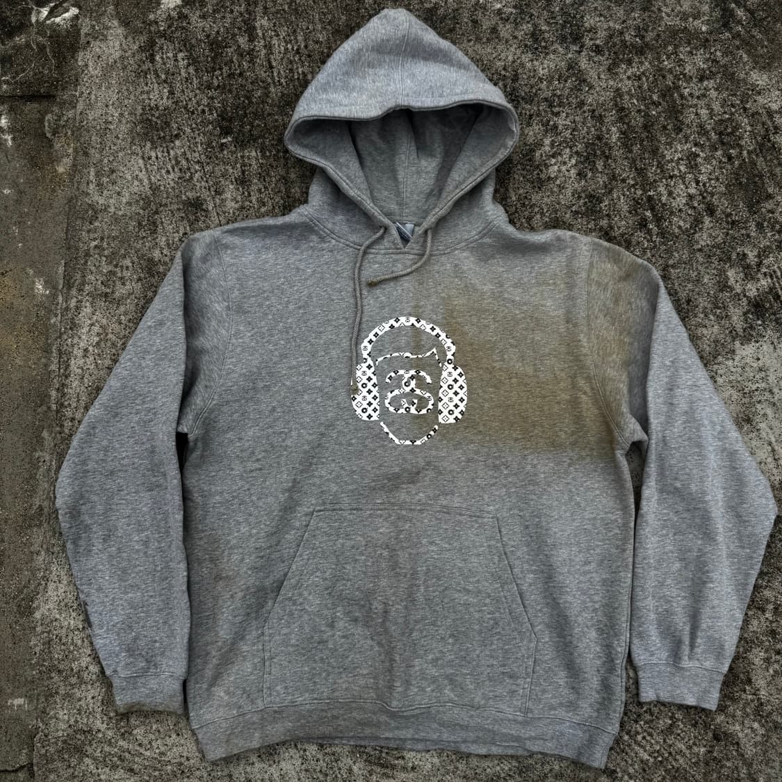[L] 00s Stussy 스투시 모노그램 후드티 상품이미지1