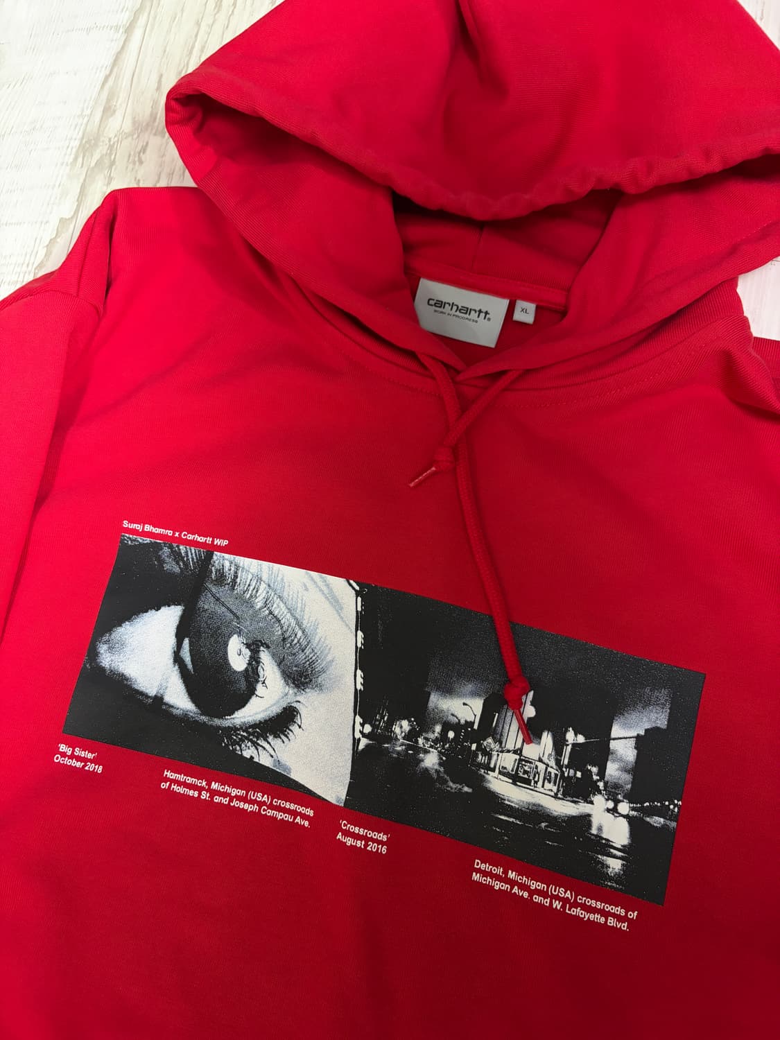 [XL] 칼하트 WIP Sunj Bhama 후드티 레드 상품이미지2