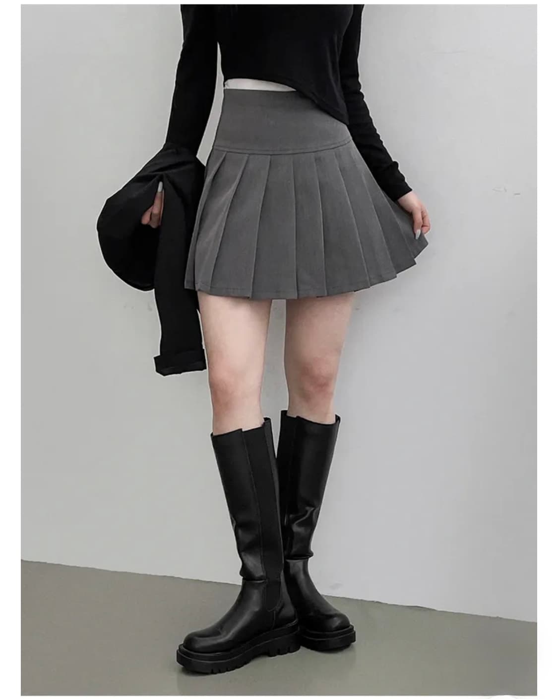 테니스 플리츠 스커트 그레이 M size 상품이미지2