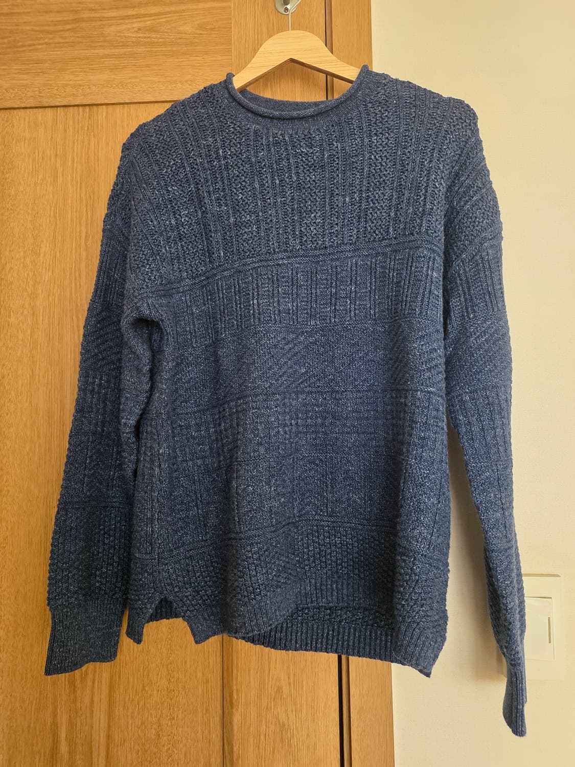 [S] RRL 코튼 린넨 롤넥 스웨터 네이비 컬러 상품이미지2