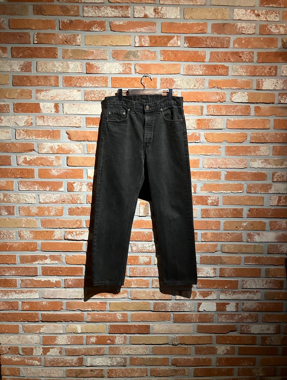 90s USA 빈티지 리바이스 505 블랙 데님 팬츠 상품이미지1
