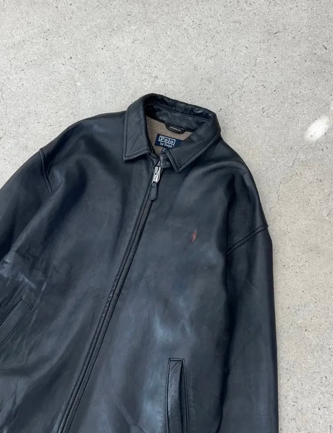 90s 폴로 맥스웰 레더자켓 상품이미지3