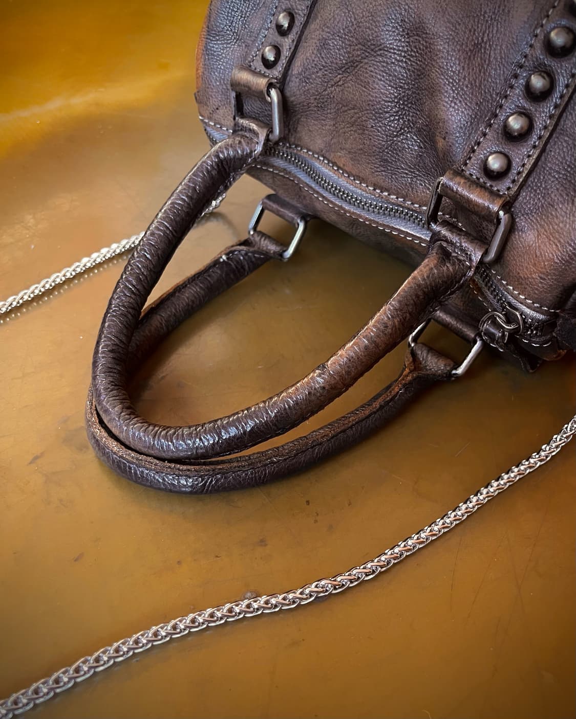 90-00s LAGUNA BEACH Studs Leather Bag 상품이미지5