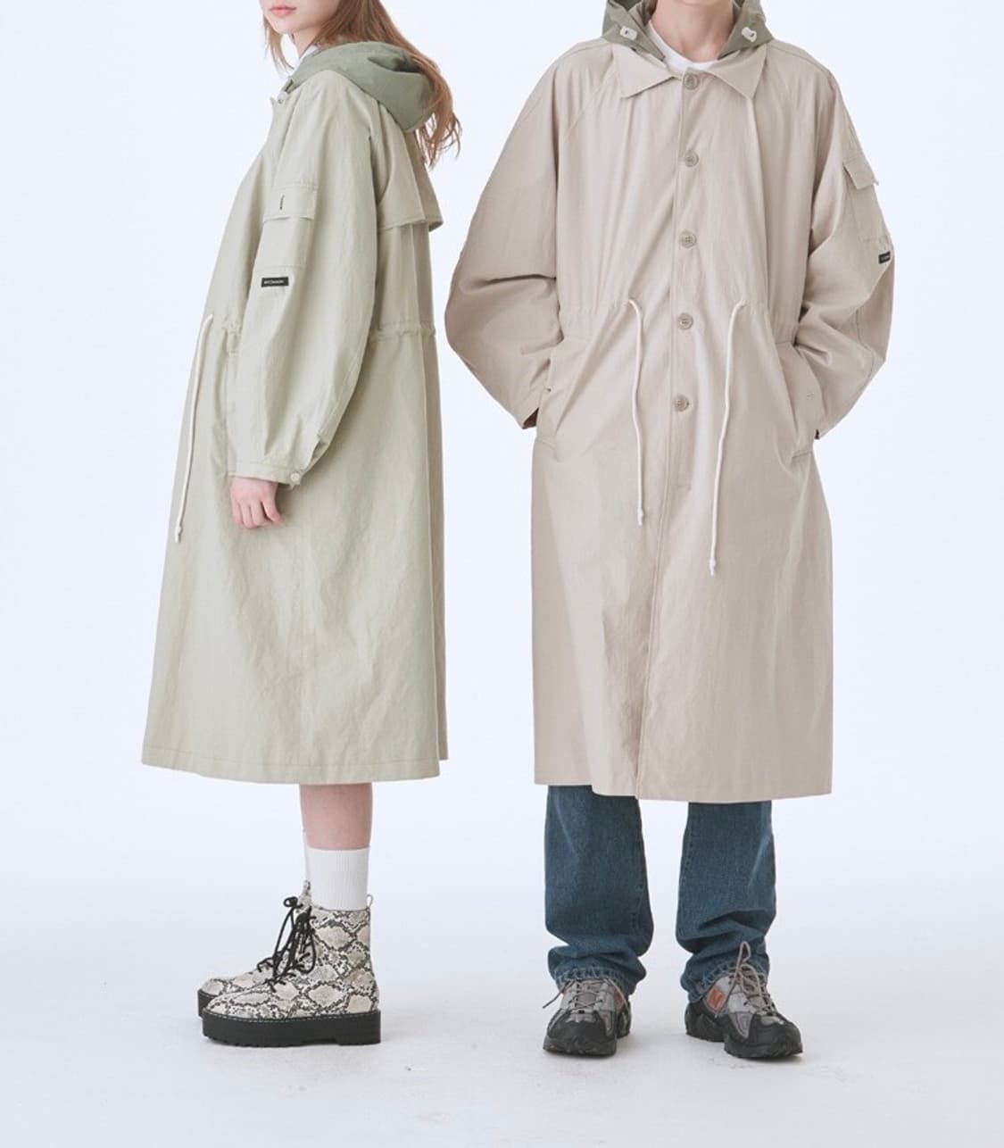 노이커먼 트렌치 코트 (GREEN) 상품이미지2