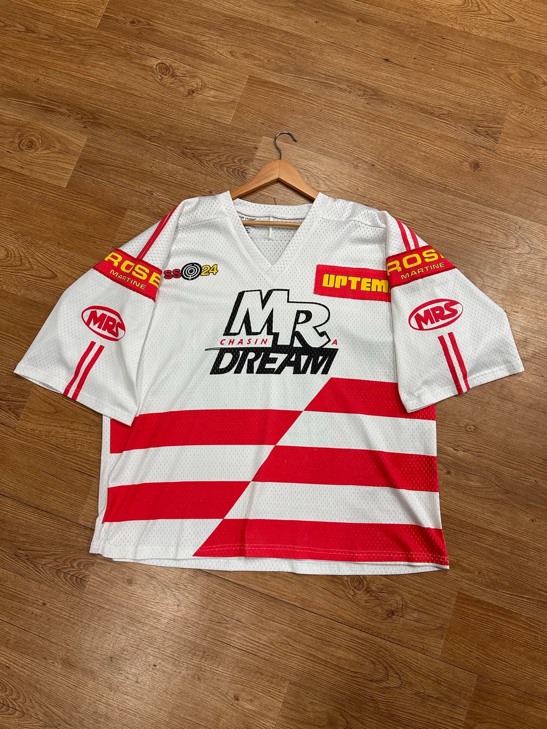 (S)마틴로즈 오버사이즈 풋볼 져지 화이트 상품이미지1