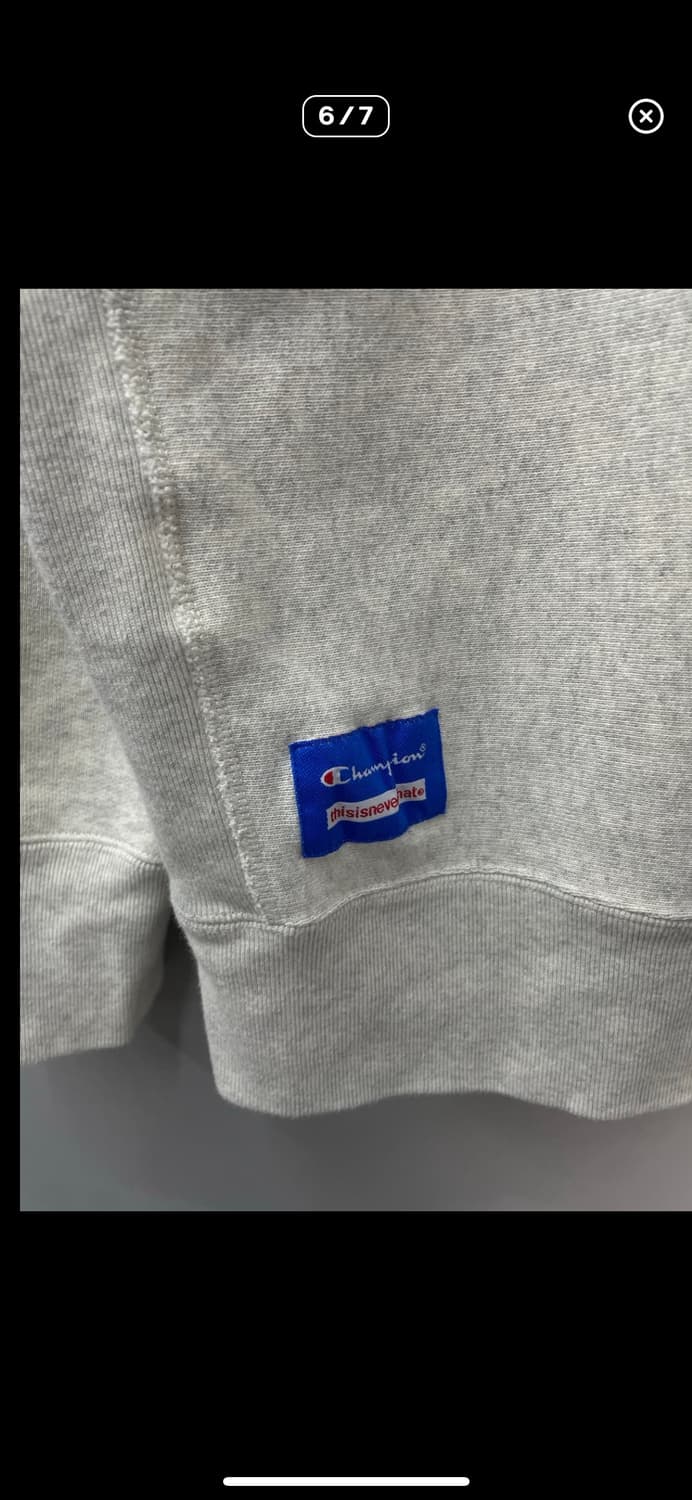 챔피온 X 디스이즈네버댓 22fw 콜라보레이션 리버스 위브 블루택 트랙팀 상품이미지6