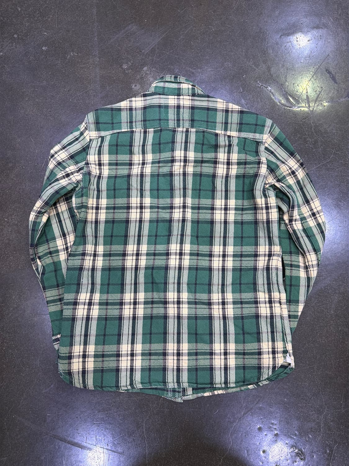 리바이스 헤비코튼 플란넬 그린 체크셔츠 M 상품이미지2