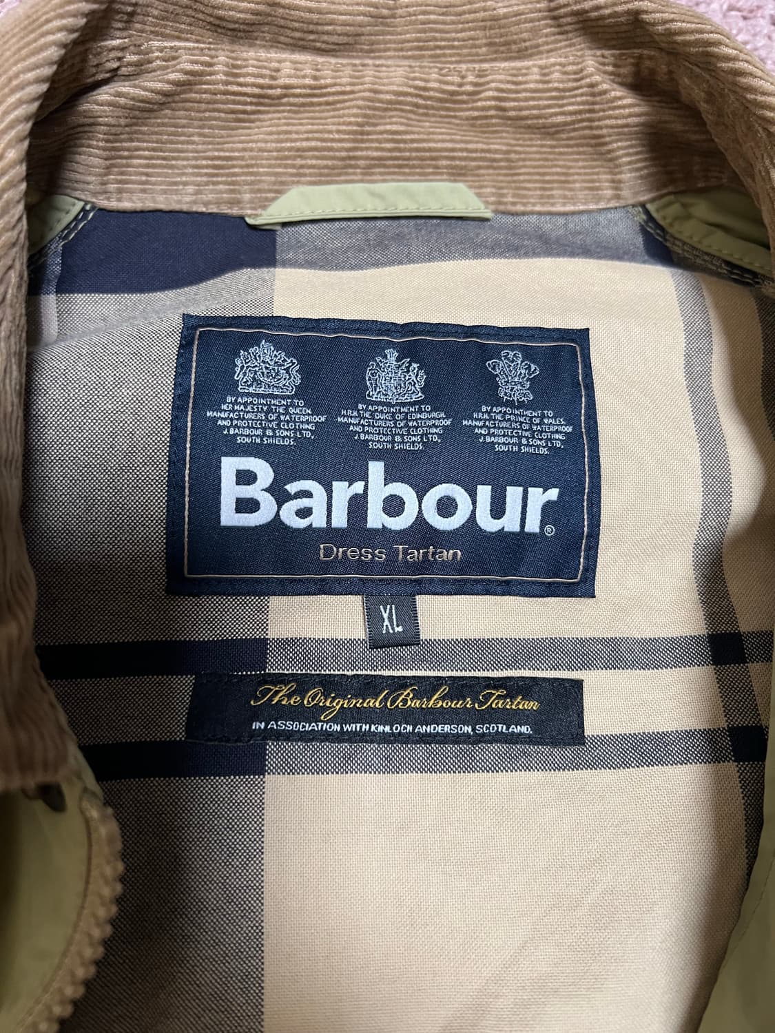 barbour 바버 드레스 타탄 나일론 코팅 자켓 상품이미지2