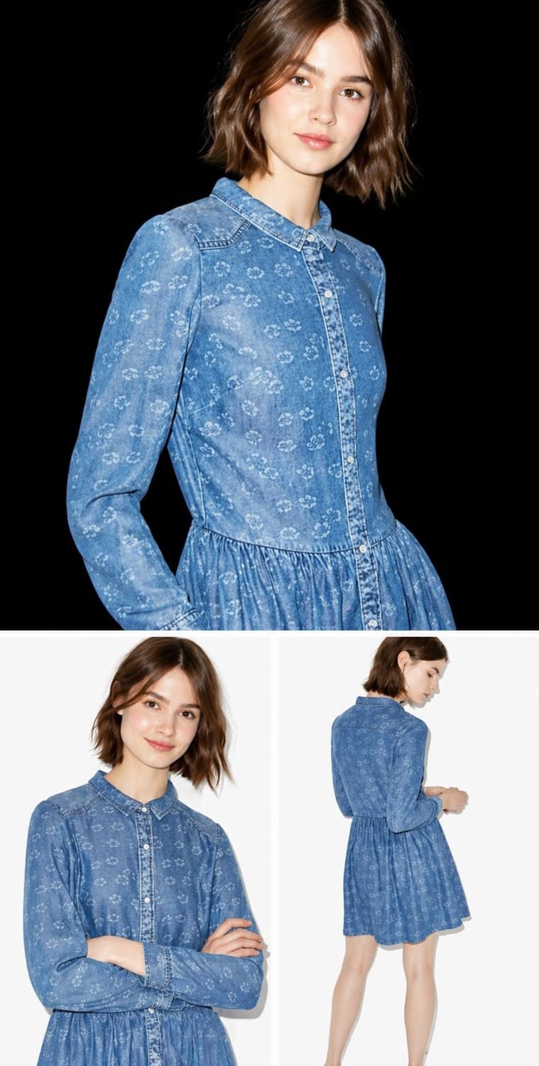 더쿠플스 텐셀 데님 원피스 상품이미지1