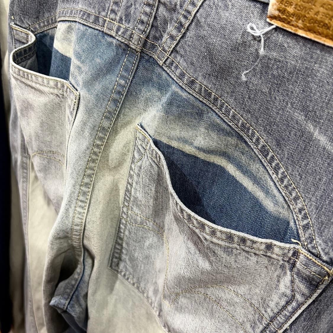 90s 마리떼 프랑소와 저버 스톤워싱 데님 팬츠 (34) 상품이미지7