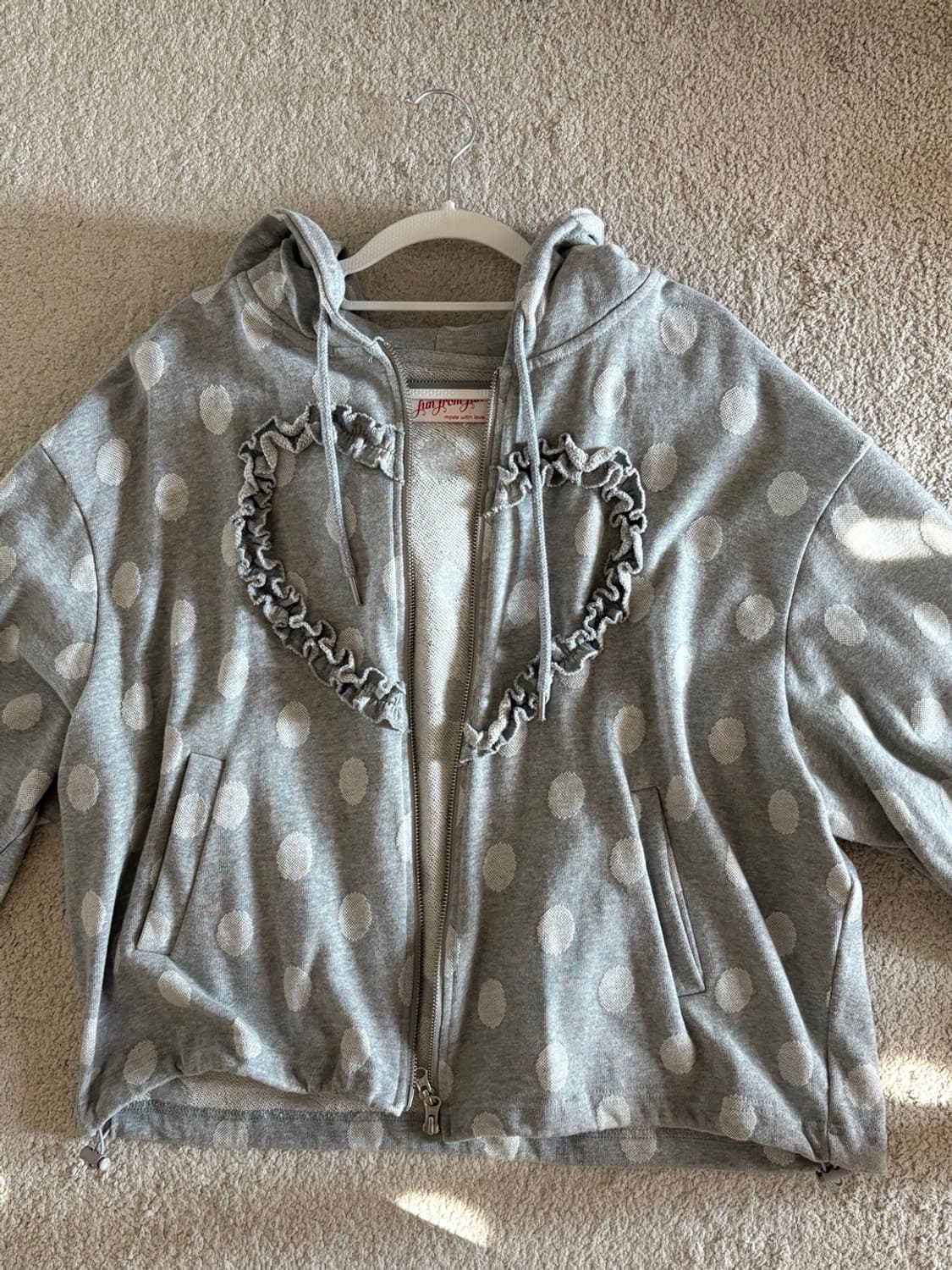 펀프롬펀 프릴 하트 후드집업 상품이미지3