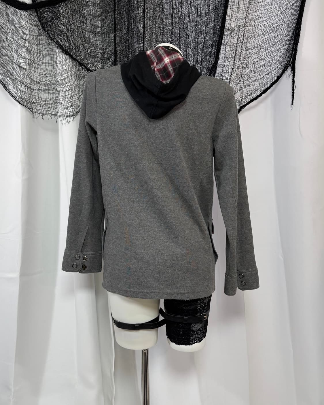check buckle hood zip-up 상품이미지4