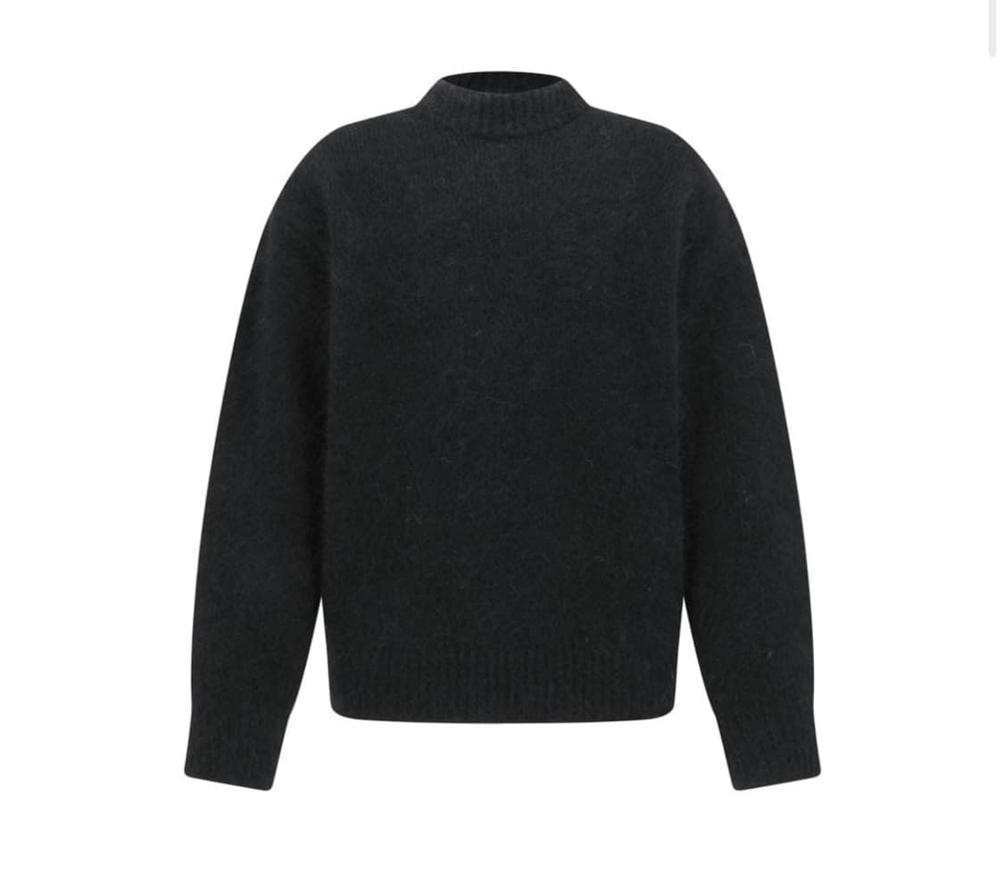 아모멘토 hairy rounded pullover 니트 블랙 상품이미지2