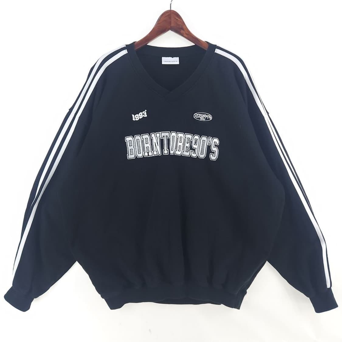 [남F]1993스튜디오 오버핏 브이넥 스웻[Y61-090] 상품이미지1